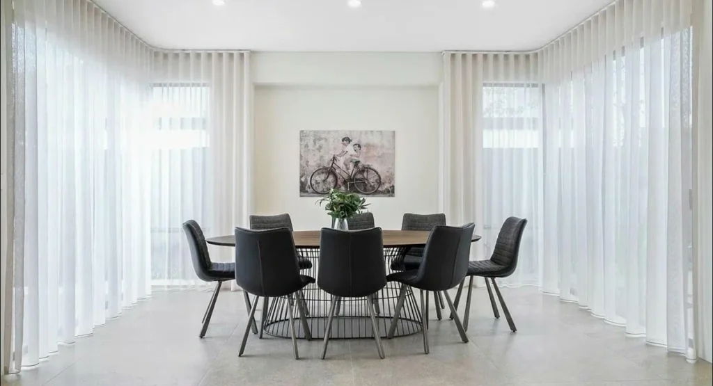 Stylish modern custom curtains for home windows in living areas