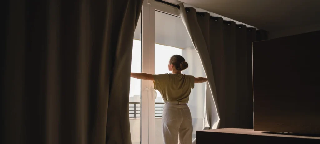 Blackout Curtain completed project in Dubai Marina, UAE
