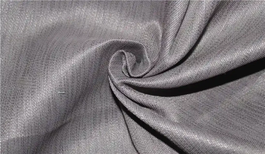 Linen blackout curtain fabric with natural woven texture