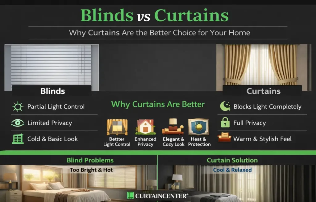 Blinds vs Curtains Why Curtains Are the Better Choice for Your Home