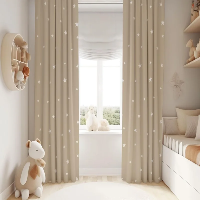 Colorful kids' bedroom curtains with Playful Design
