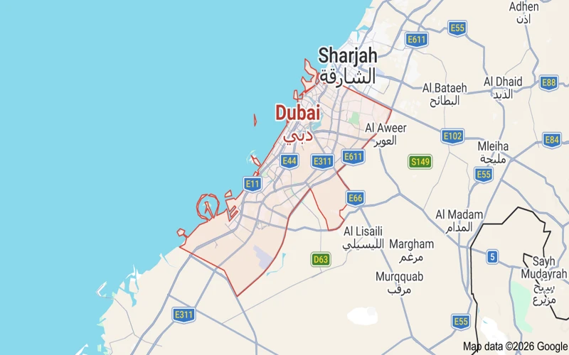 Dubai location map