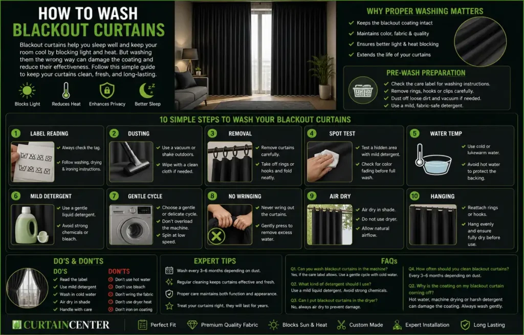 How to Wash Blackout Curtains dubai