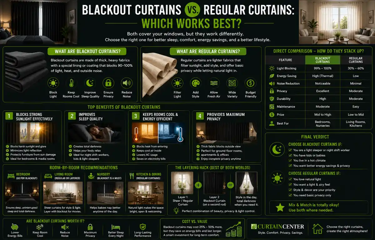 Blackout Curtains vs. Regular Curtains Which Works Best